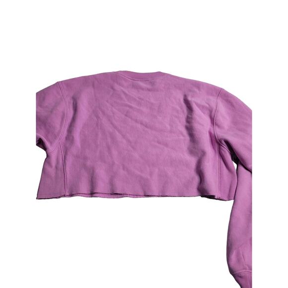 2774 Champion Reverse Weave Cropped Sweatshirt‎ Pink XS - Picture 2 of 6